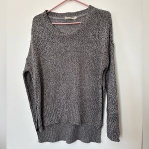 🎉4/30$🎉 Vintage Gray Women's Sweater with Side Zipper – Size Large 🌫️